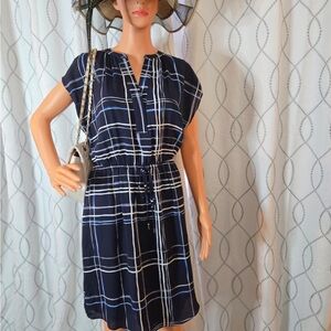 Navy Plaid Women's Dress